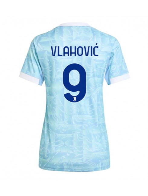 Juventus Dusan Vlahovic #9 Replika Borta Kläder Dam 2025-26 Kortärmad Juventus Dusan Vlahovic #9 Replika Borta Kläder Dam 2025-26 Kortärmad